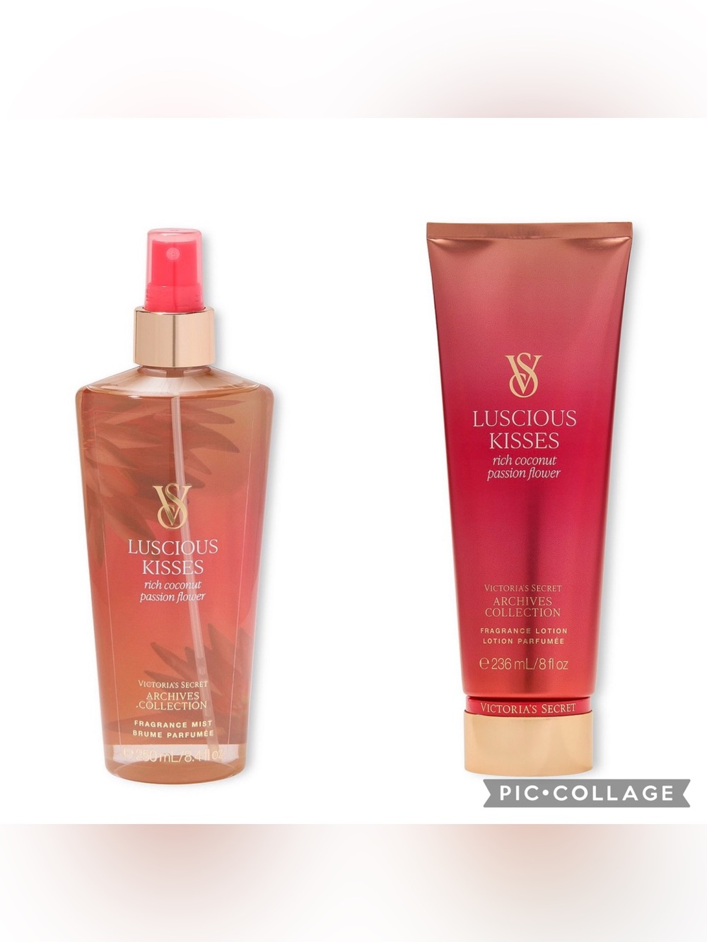 VICTORIAS SECRET THE ARCHIVES COLLECTION FRAGRANCE MIST & LOTION~LUSCIOUS KISSES